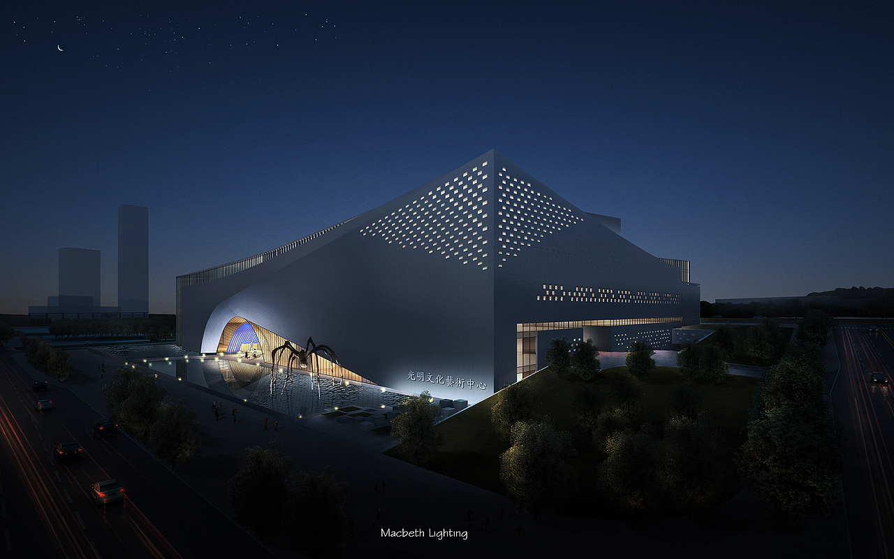 某艺术中心夜景灯光设计竣工撒花
