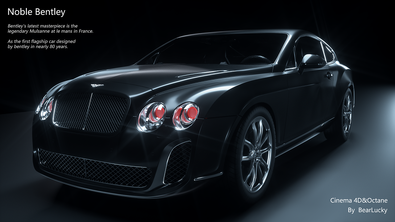 c4d丨高端轿跑宾利飞驰v8