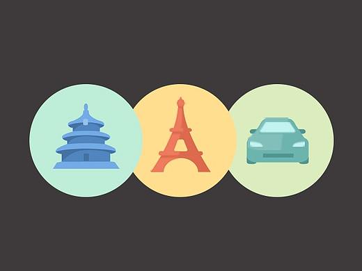 Circle 旅游图标