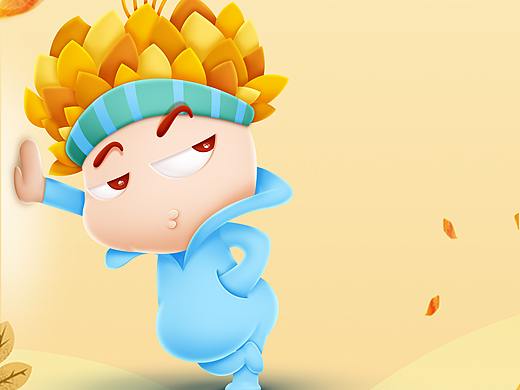 花儿卡通吉祥物设计