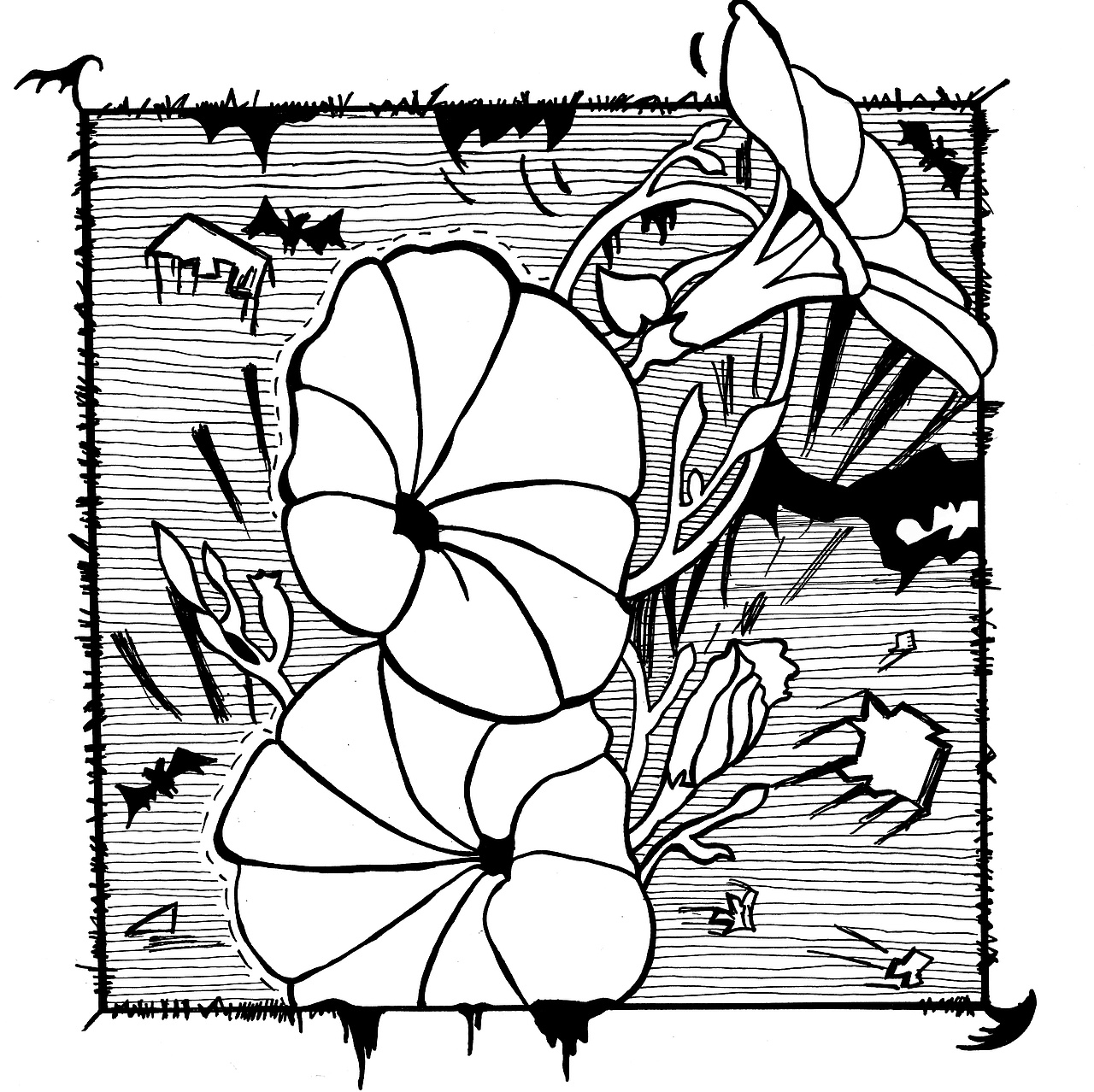 10分享收藏插画 | 春夏秋冬插画练习| 儿童插画建筑插画变形设计