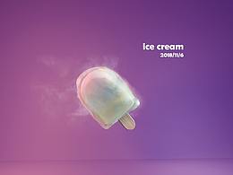 冰淇凌-C4D+PS模仿练习