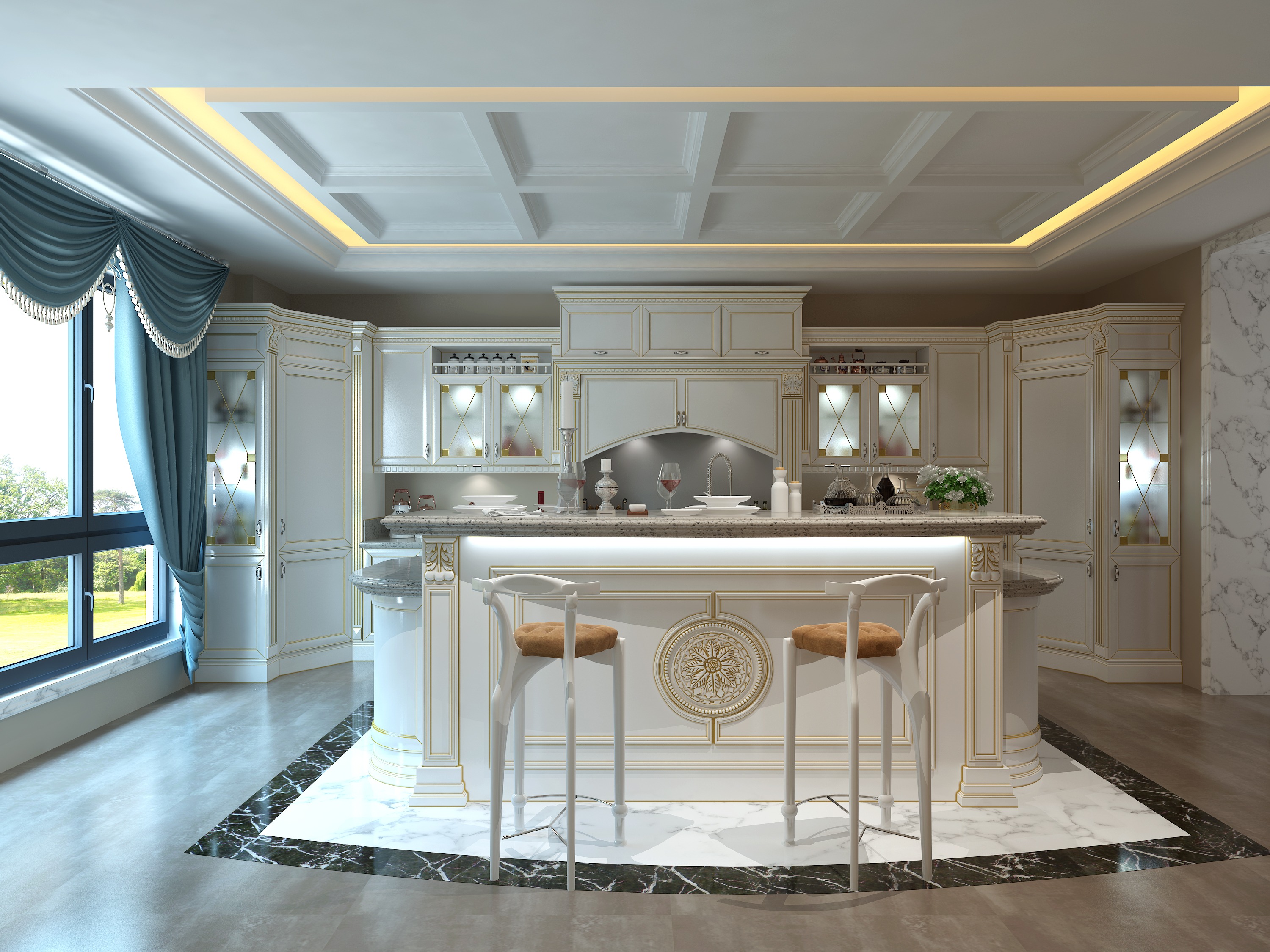 美式厨房|空间|室内设计|lanTu - 原创作品 - 站酷 (ZCOOL)