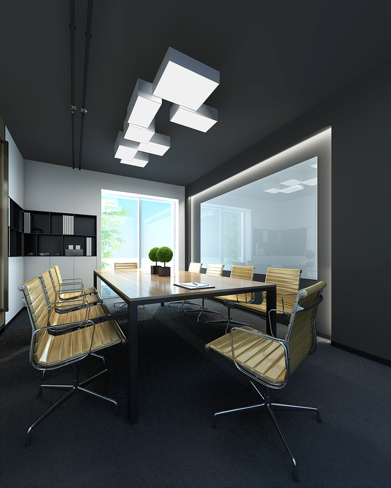 新中式办公室商业效果图|空间|家装设计|1141828092欧沛锋 - 原创作品 - 站酷 (ZCOOL)