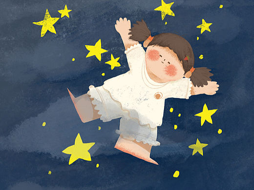 呼～星星与我入梦【儿童插画】