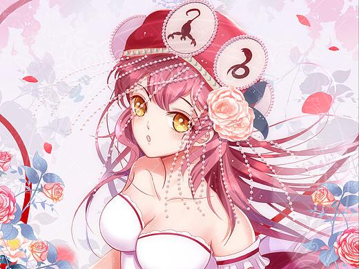 狐妖小红娘原创同人插画之花嫁落兰 欢都落兰的玫瑰园