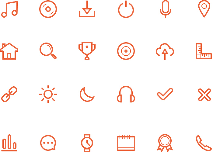ps初学者,线性icon图标练习!