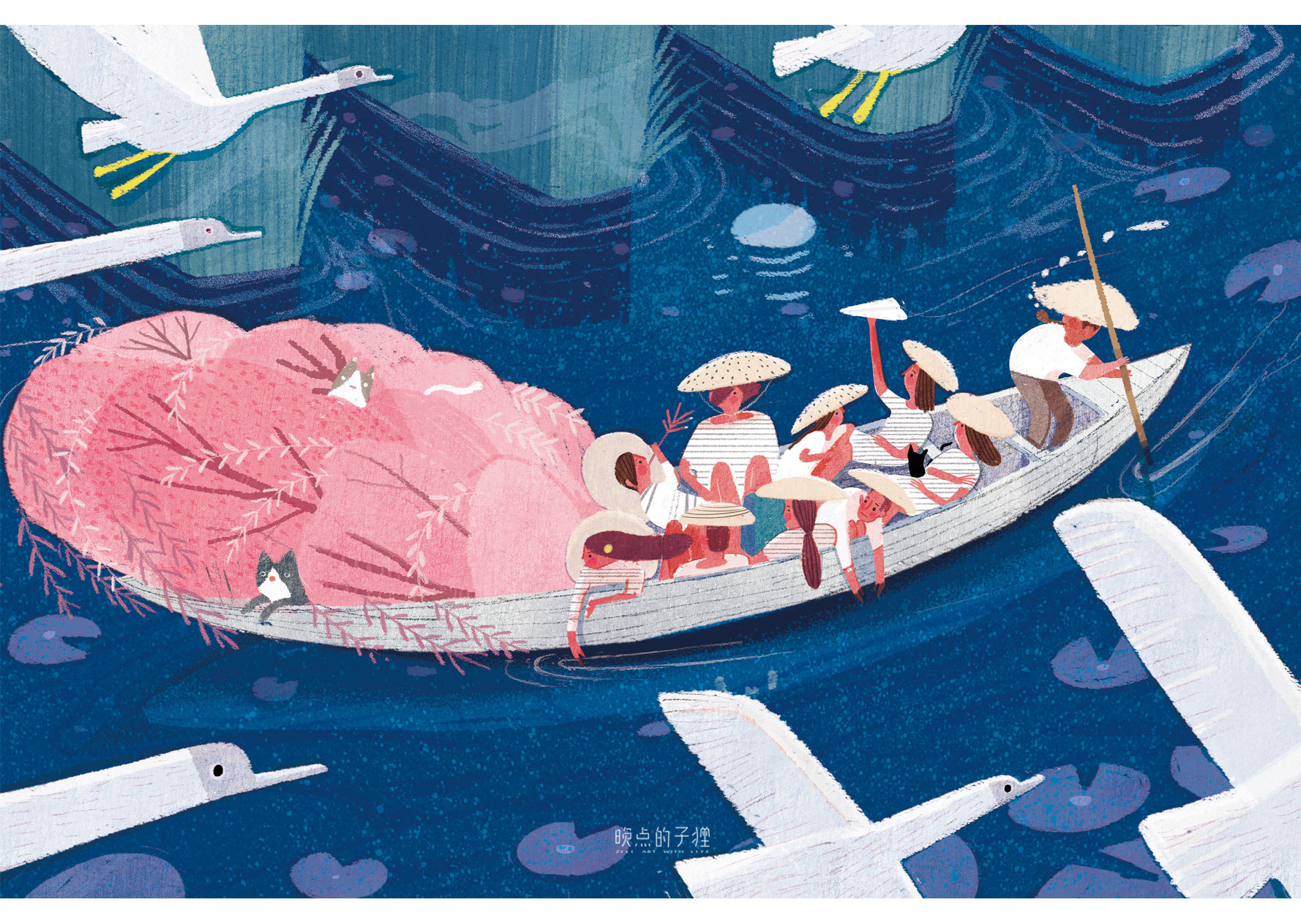 儿童节坐船儿童海上航行png免抠图图片_装饰图案_设计元素-图行天下素材网