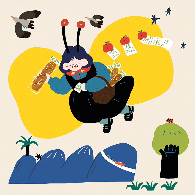 板绘｜procreate《周末和高杏》（图ZMzUwNjg4Nzg0） - 商业插画 - 站酷设计师周末和高杏原创素材 - 站酷ZCOOL