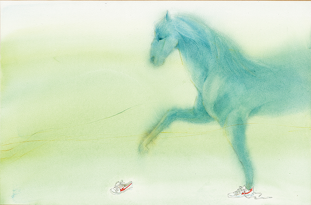 《蓝马与苍鹰》（图ZMTM1MDU3MDg0） - 绘本 - 站酷设计师贵图子原创素材 - 站酷ZCOOL