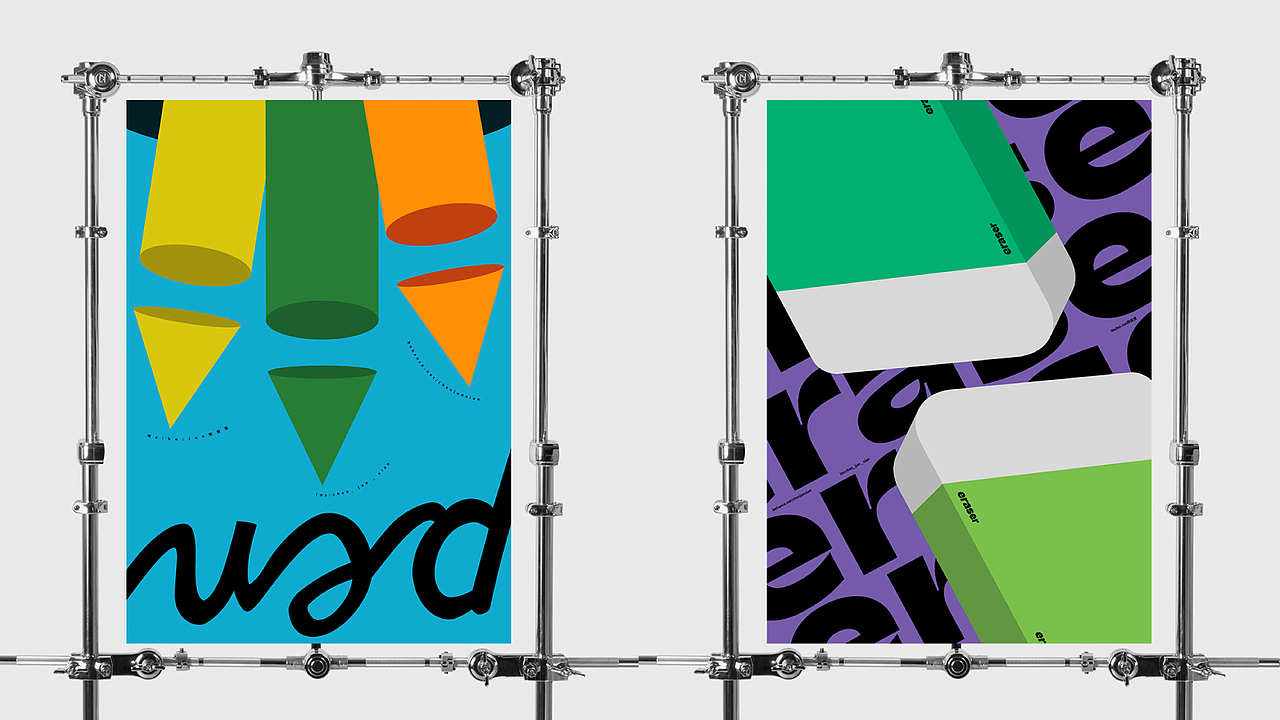 文具海报 / Stationery posters