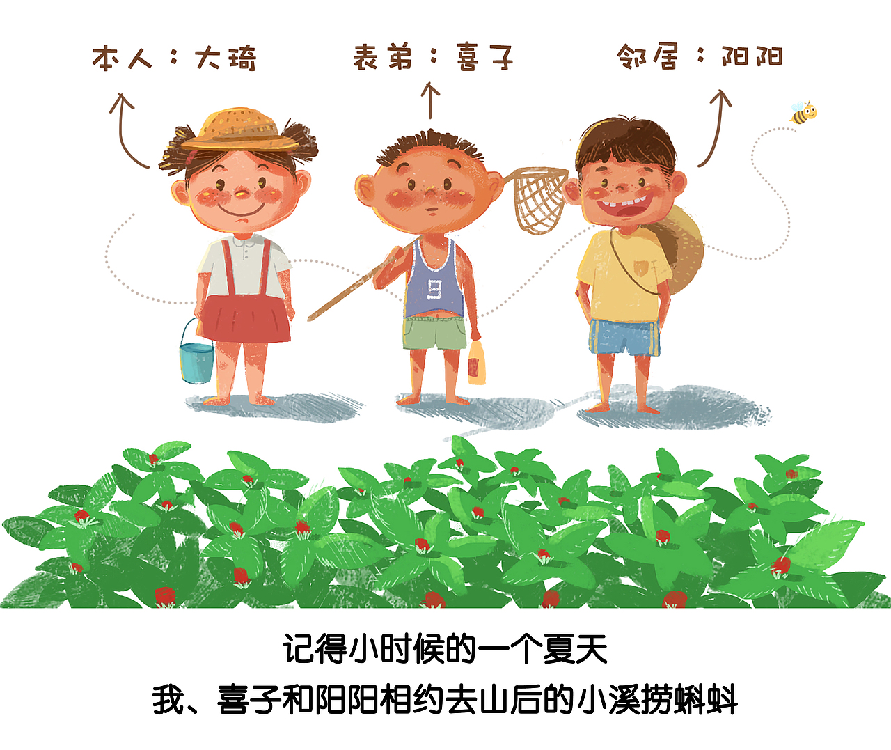 《野草莓》（图ZMjY0ODQ3NjAw） - 儿童插画 - 站酷设计师栾琦琦原创素材 - 站酷ZCOOL