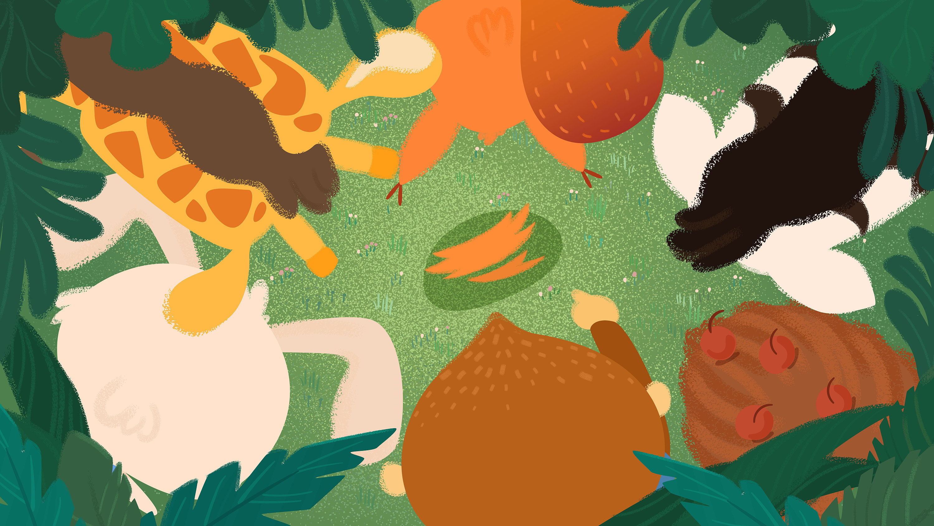 一个小小的动物绘本|插画|儿童插画|小鱼干的喵 - 原创作品 - 站酷