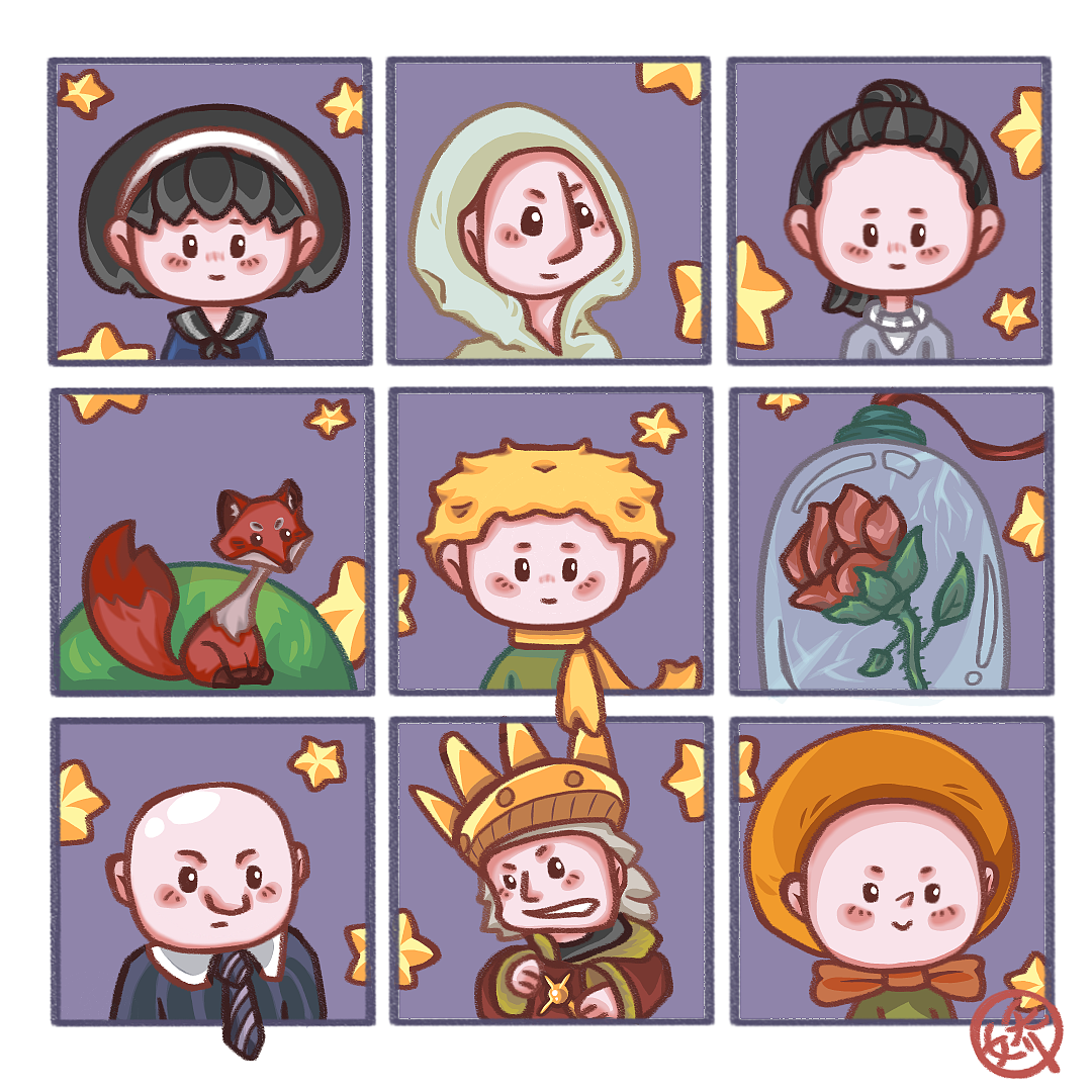 九宫格系列（图ZMjY4MTAxMzg4） - 儿童插画 - 站酷设计师辣娇君原创素材 - 站酷ZCOOL