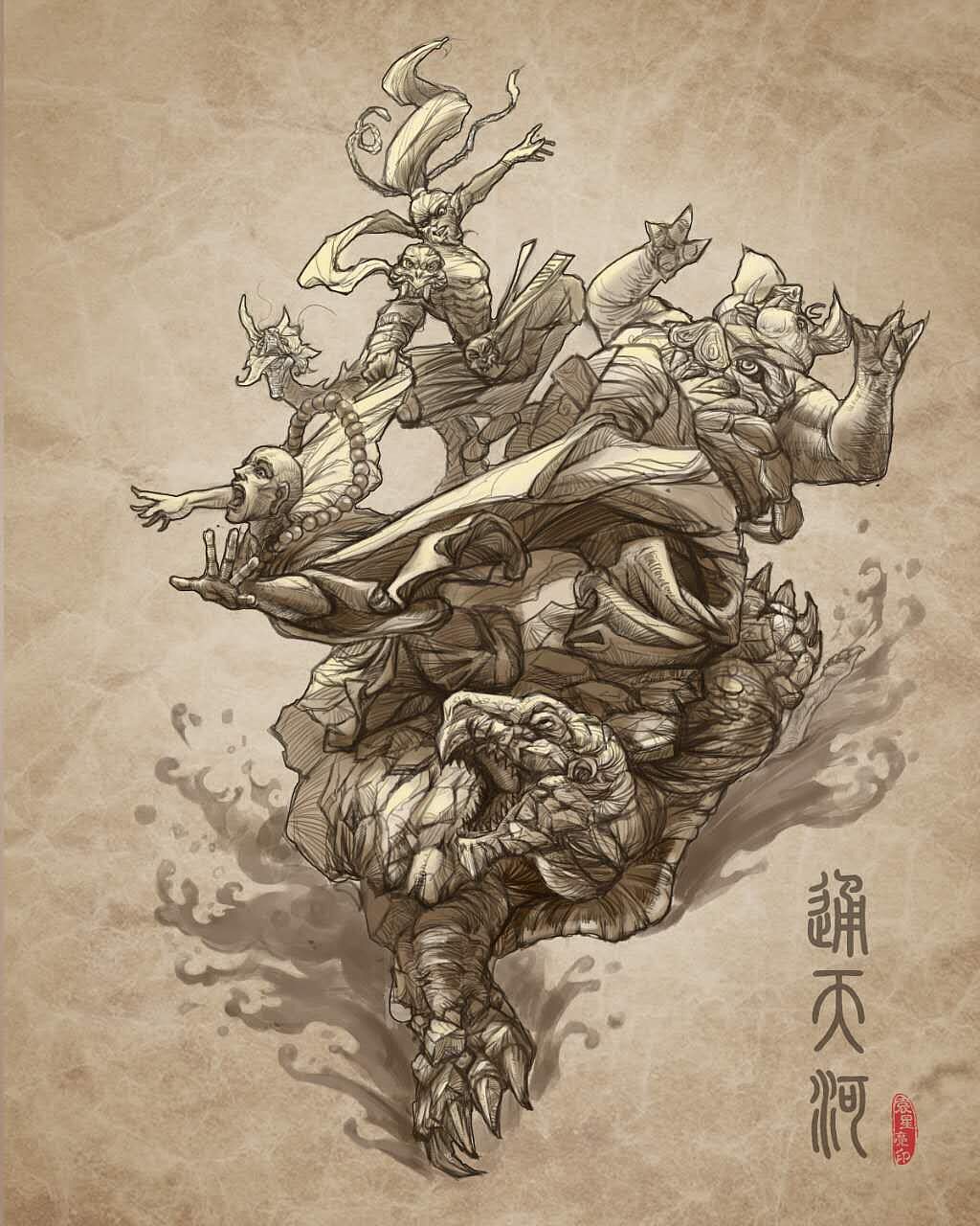西游记之通天河 原型设计(图ZNDUyOTA2NzY=) - 手办/模玩 - 站酷设计师离谱哥哥原创素材 - 站酷ZCOOL