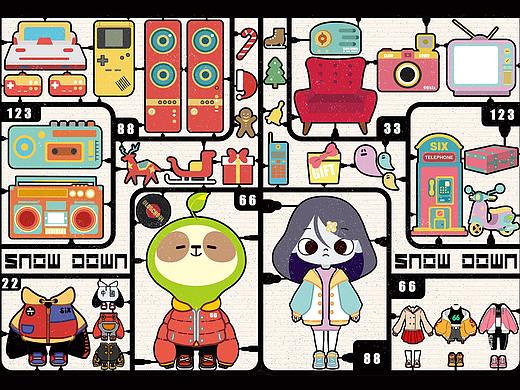 Q版插画海报设计（个人主页-ZNTE1Mjc5MTY=） - 新锐潮流插画 - 站酷设计师肥仔添叔原创素材 - 站酷ZCOOL