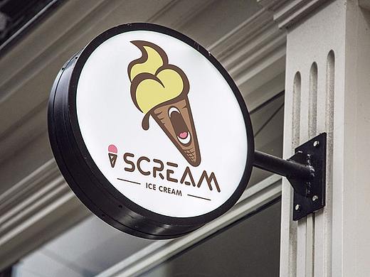 ice cream 冰淇淋 logo