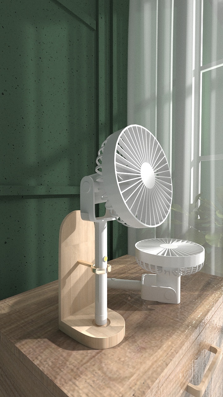 C4D-OC 电商风扇主图渲染建模