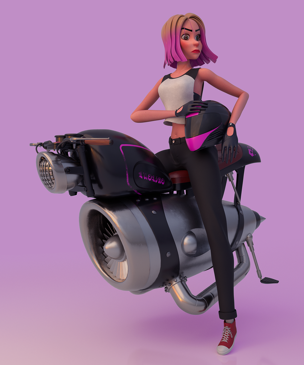 骑摩托的女孩（图ZOTU0NDcxNzY=） - 人物/生物 - 站酷设计师DIPPER迪普原创素材 - 站酷ZCOOL