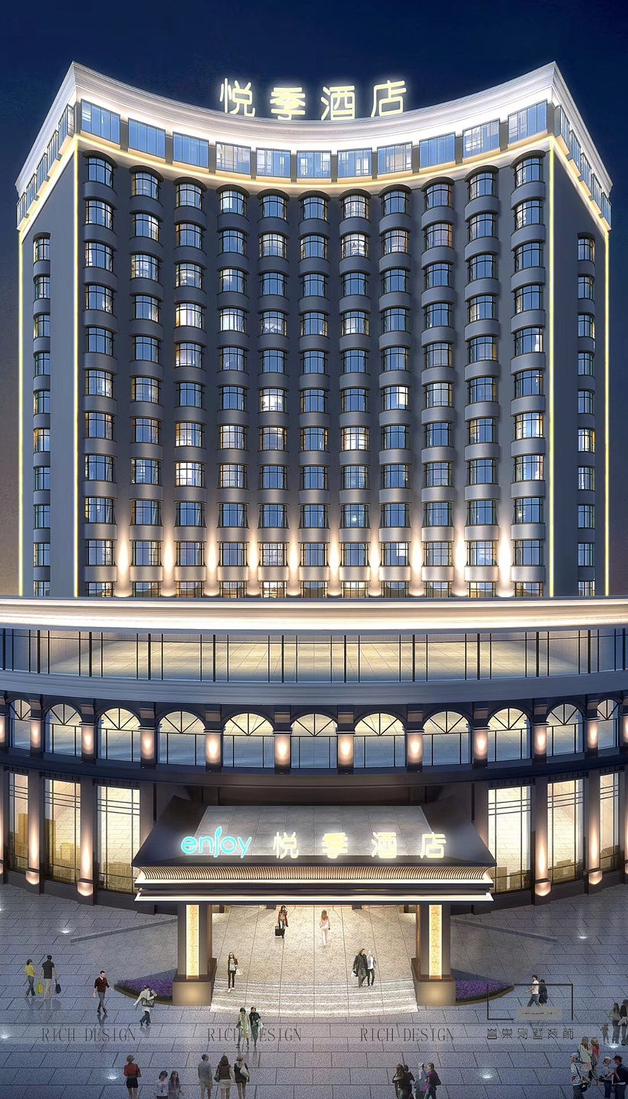 揭阳悦季酒店【工装项目】现代装修装饰,深圳装修公司