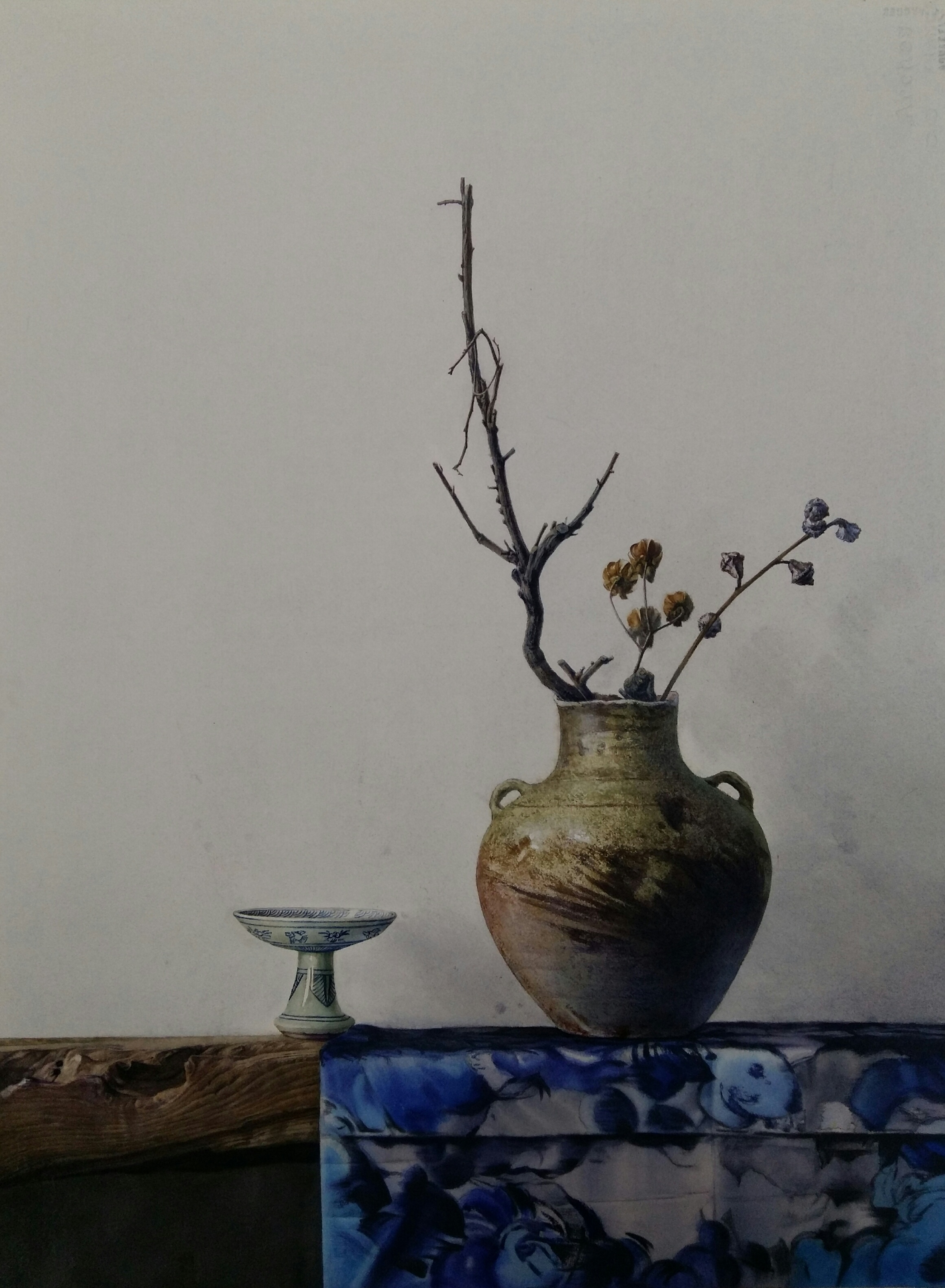 近作《青花盏》|纯艺术|绘画|石明祥水彩 - 原创作品 - 站酷 (zcool)