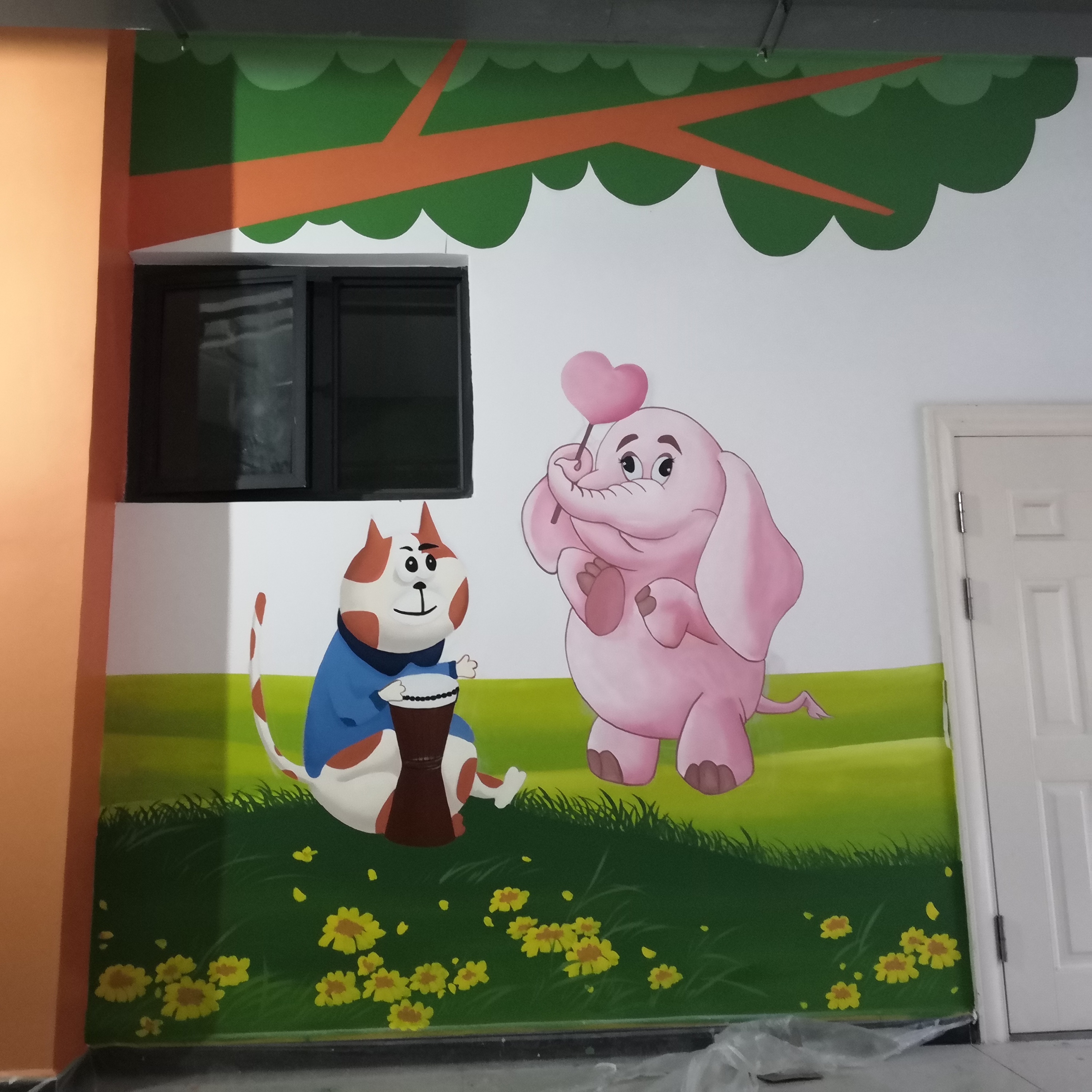 怒江兰坪啦井镇中心幼儿园墙体彩绘—锦泰彩绘