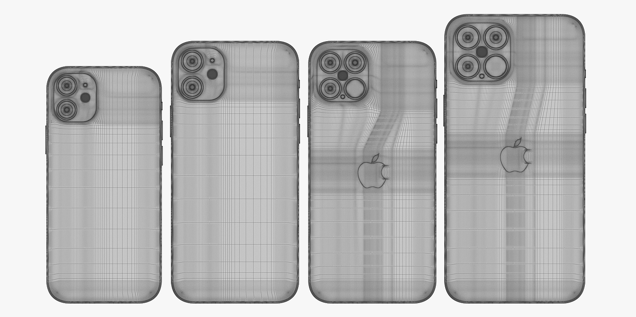 iphone12 四款手机高质量3D模型（图ZMjIwNTcxMDcy） - 产品 - 站酷设计师C4D模型联盟原创素材 - 站酷ZCOOL