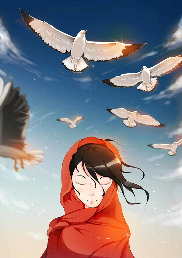 海鸥（图ZMjczMjkwOTY=） - 艺术插画 - 站酷设计师迪迪葳原创素材 - 站酷ZCOOL