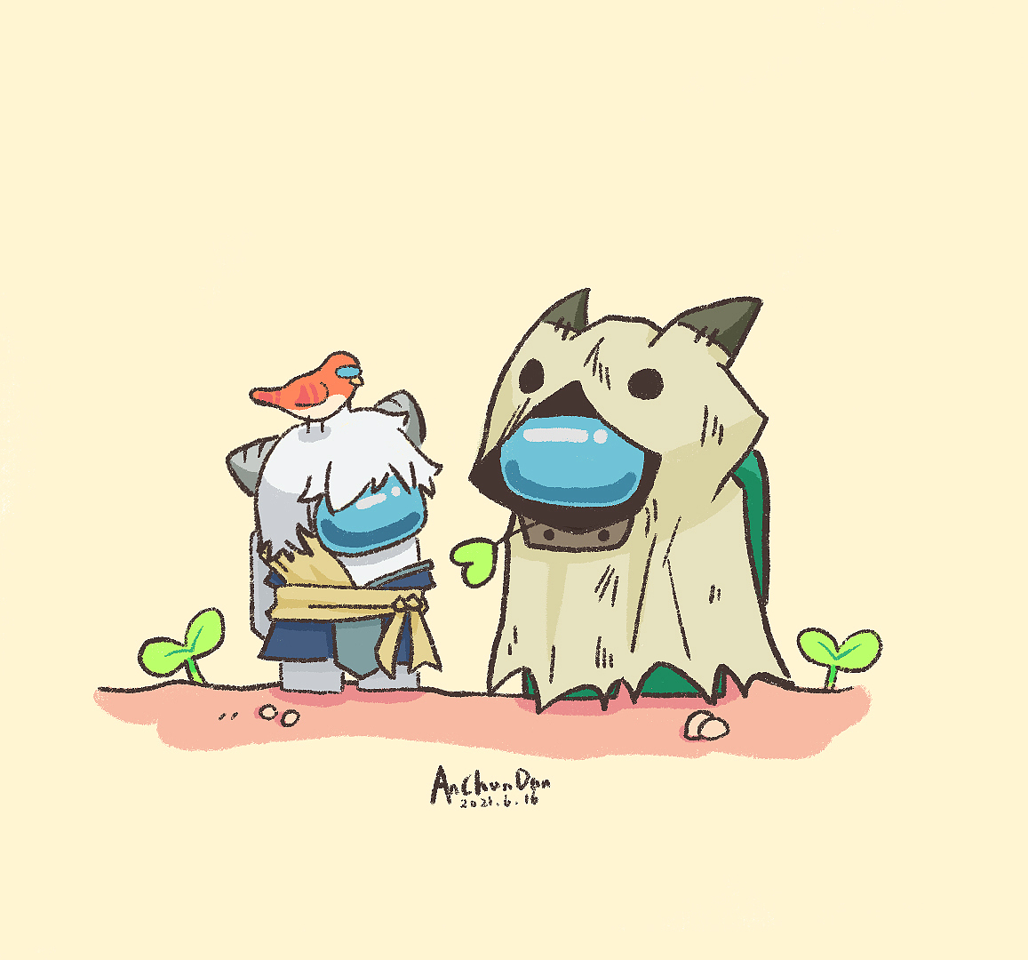 太空狼人杀原创动画角色插画