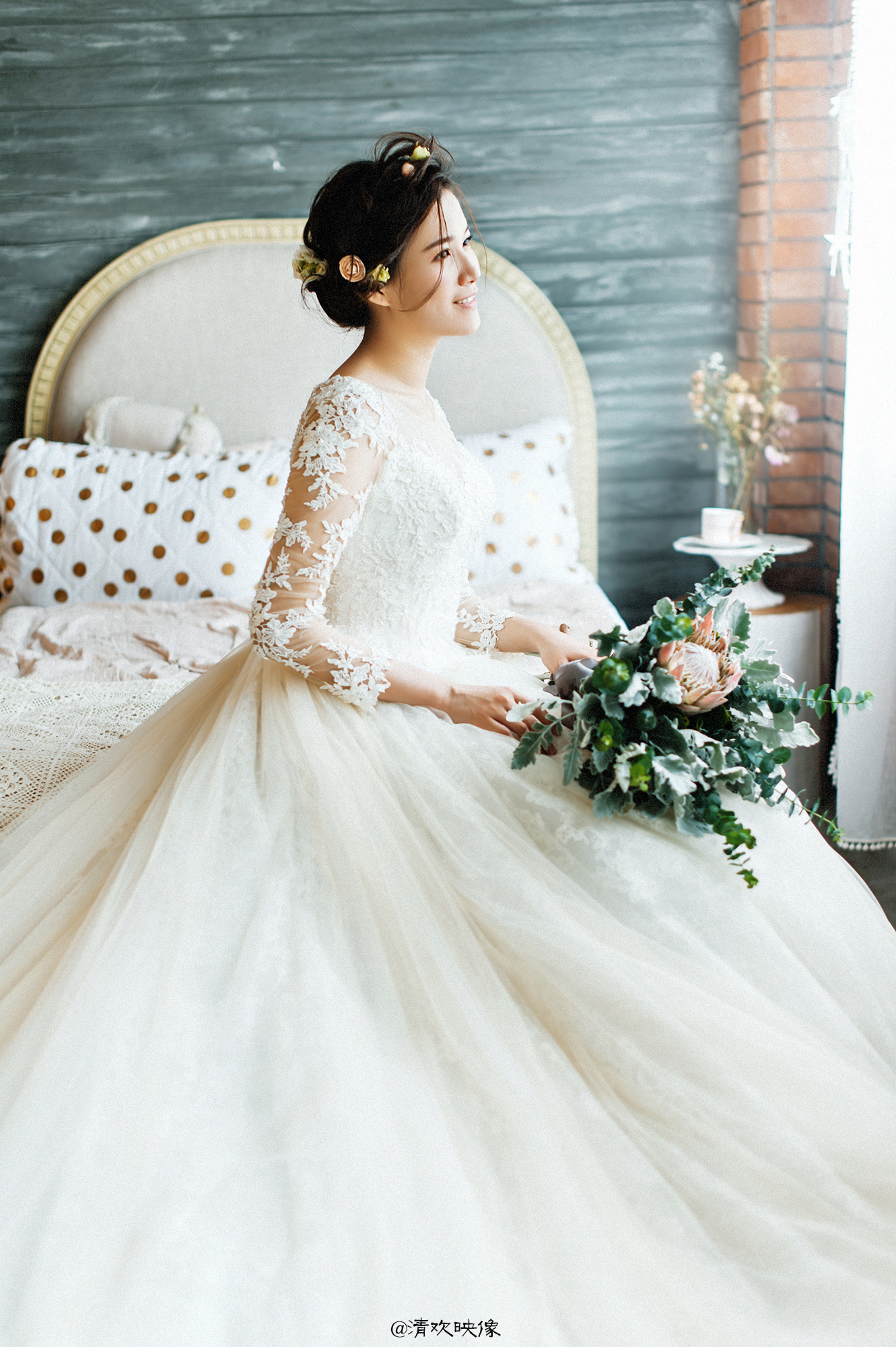 室内单人婚纱一组