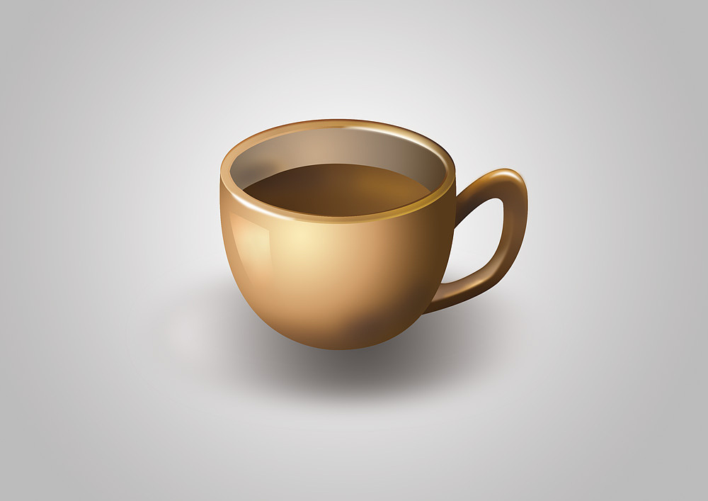 咖啡杯,原谅我把杯把画的有点丑~