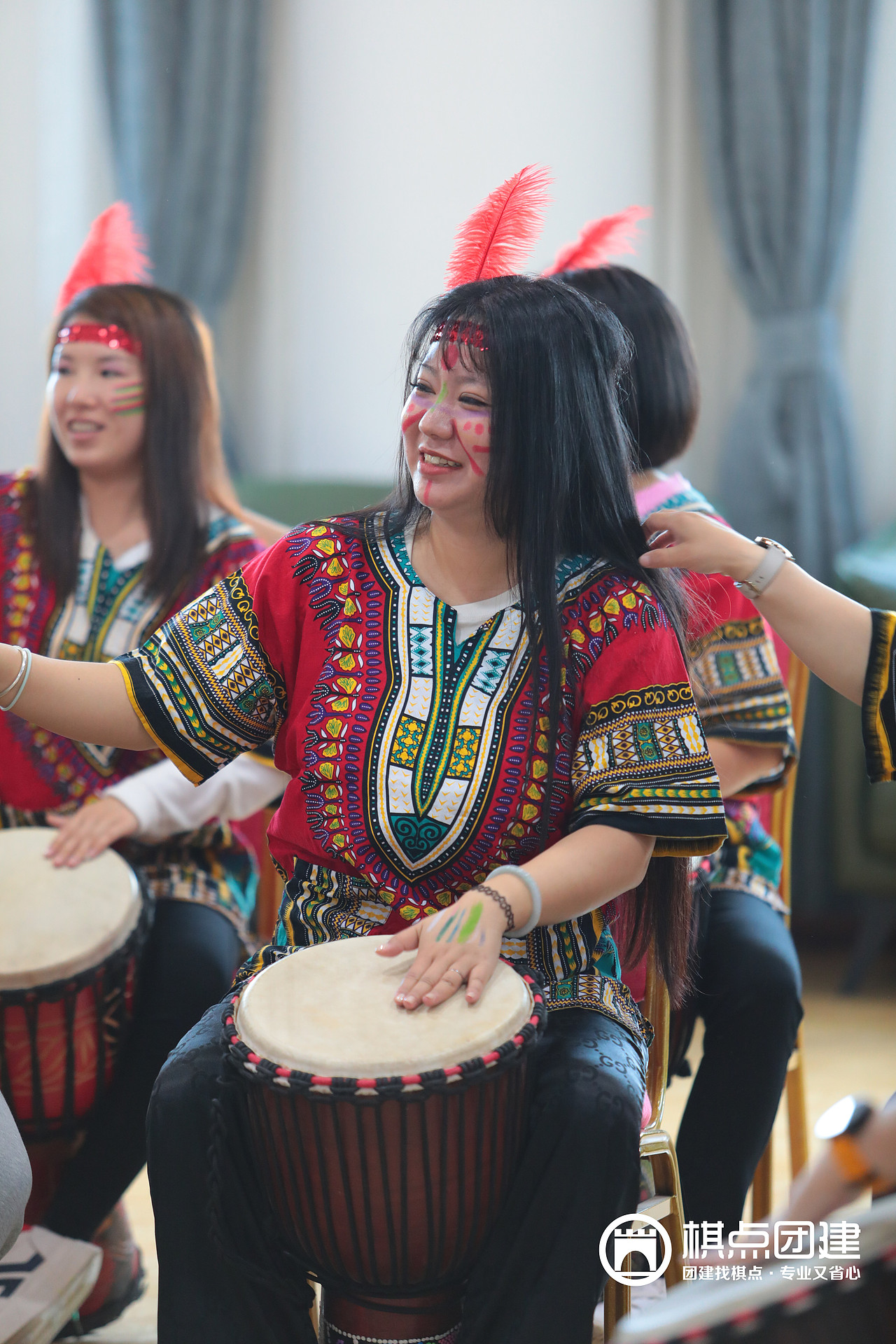 棋点团建|客户激情非洲鼓