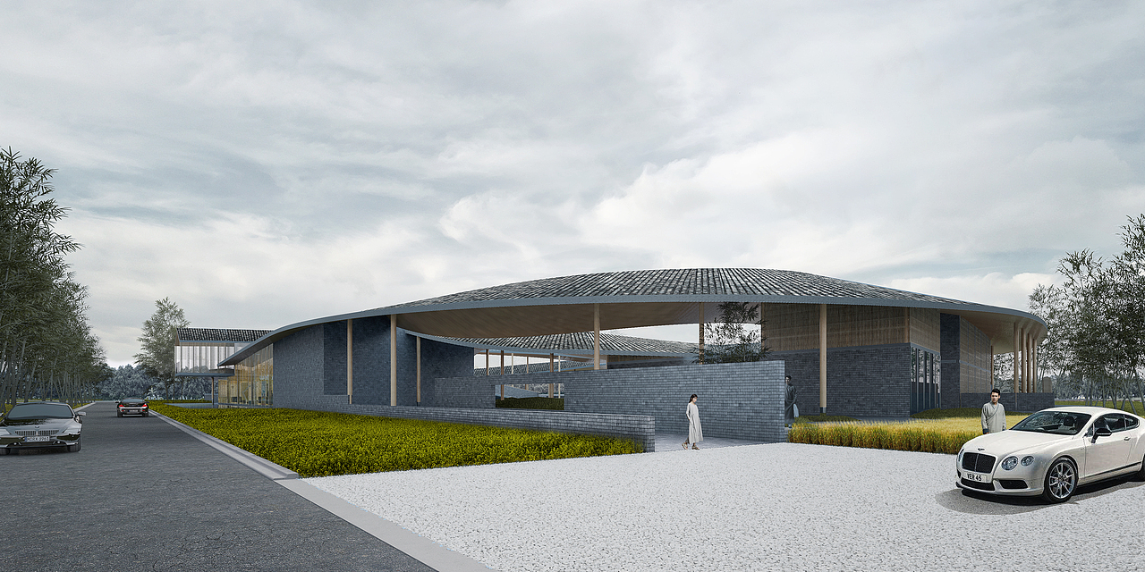 插画创作|林盘行馆