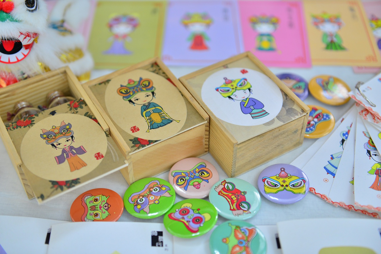 六月毕业设计原创插画--传统文化"舞狮子"