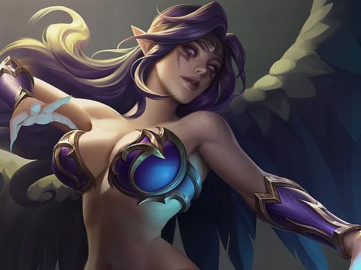 英雄聯(lián)盟莫甘娜同人（個人主頁-ZNTY2NjM0MzY=） - 游戲原畫 - 站酷設(shè)計師小俊君原創(chuàng)素材 - 站酷ZCOOL