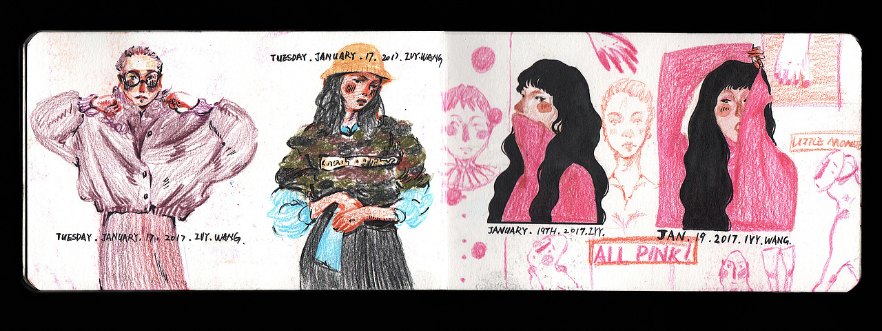 2017sketchbook（图ZMTQ5ODE4NDI4） - 创作习作 - 站酷设计师王雪曈Tong原创素材 - 站酷ZCOOL