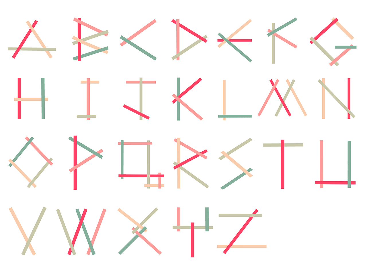 26个字母设计