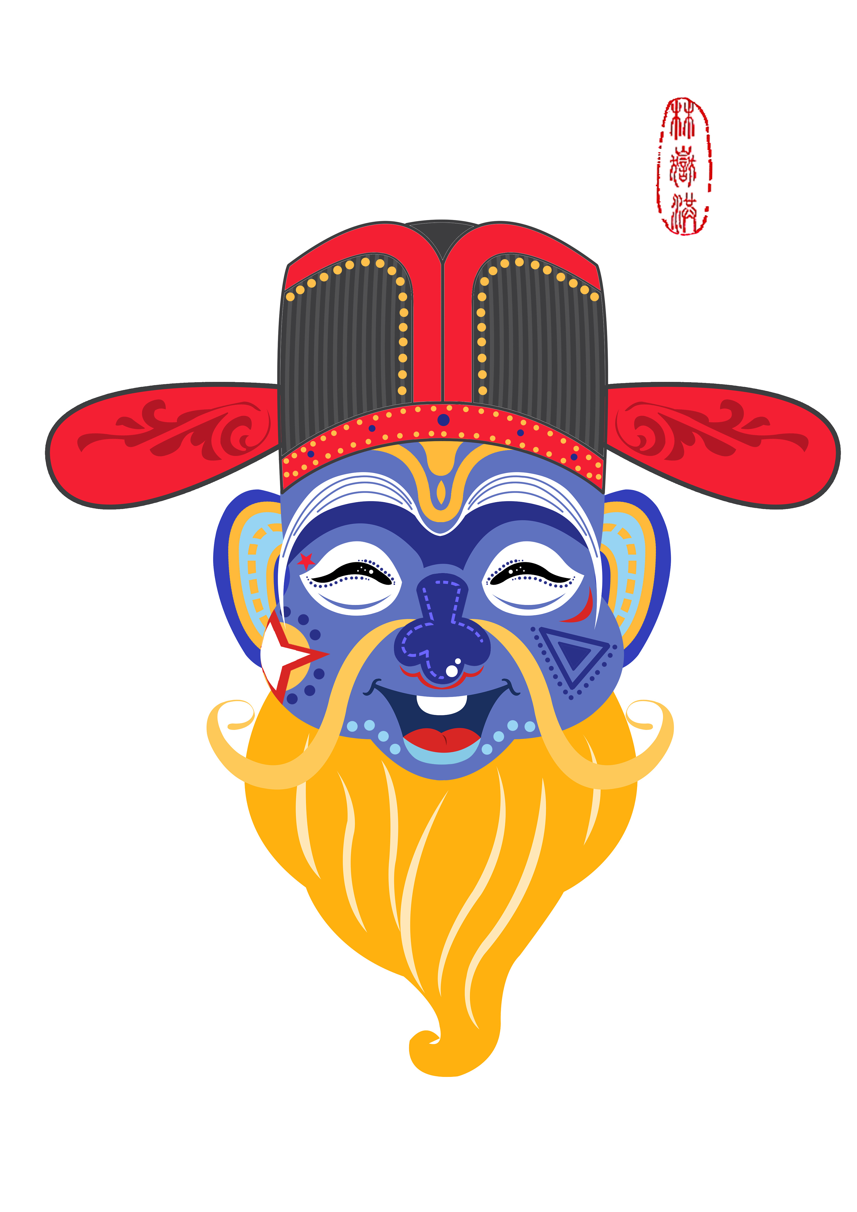 西藏面具图形创作及衍生品设计|插画|创作习作|嘎嘎咔咔 - 原创作品 - 站酷 (ZCOOL)