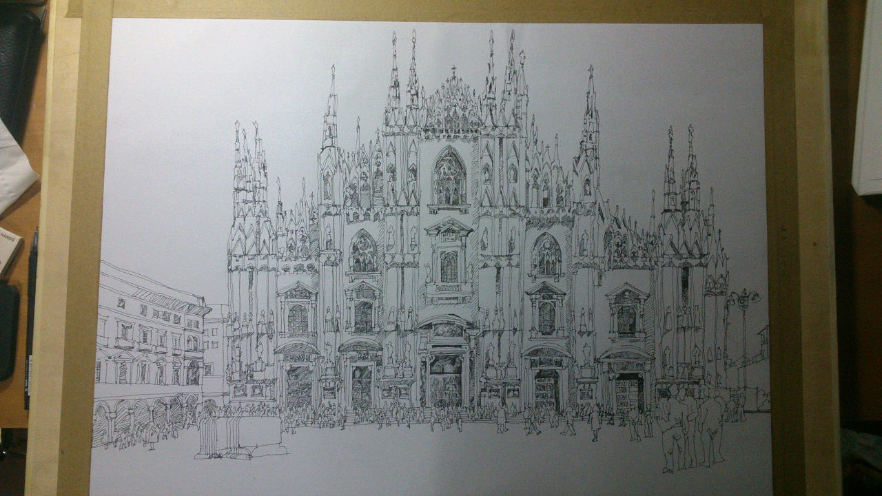 米兰大教堂|纯艺术|绘画|龙虾去皮吃 - 原创作品 - 站酷 (zcool)