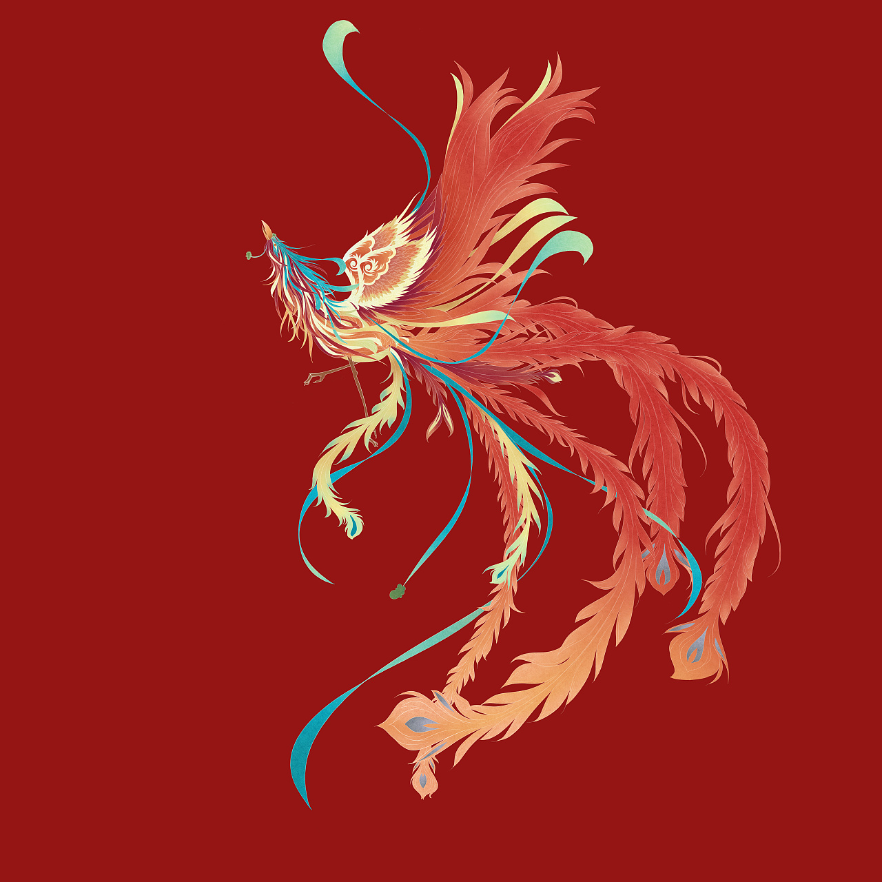 凤兮归来兮|插画|商业插画|墨白要努力画画x - 原创作品 - 站酷