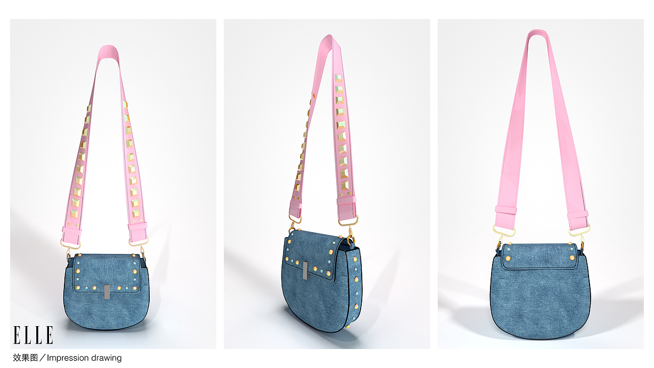 ELLE丹宁女包肩带设计（图ZNzkwOTI0Mjg=） - 生活用品 - 站酷设计师CAFA达子原创素材 - 站酷ZCOOL
