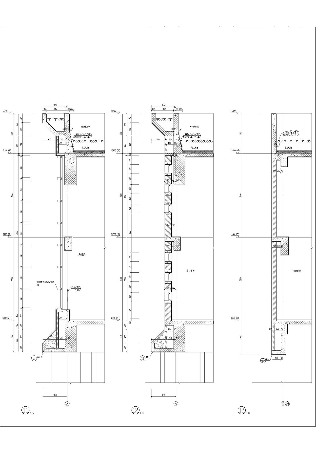 *(土建施工图设计)学校综合楼建筑设计