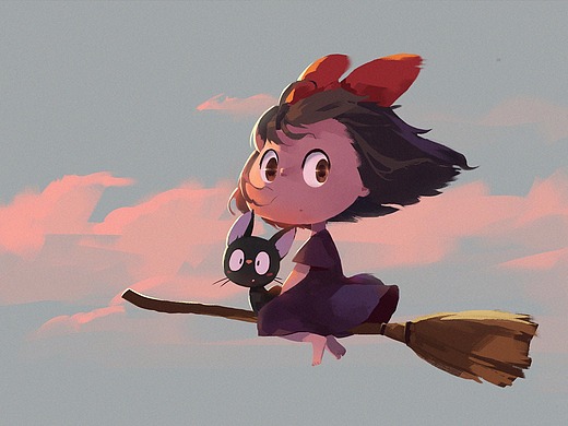 魔女宅急便插画-儿童插画17351484年前勇敢传说插画-儿童插画14283364