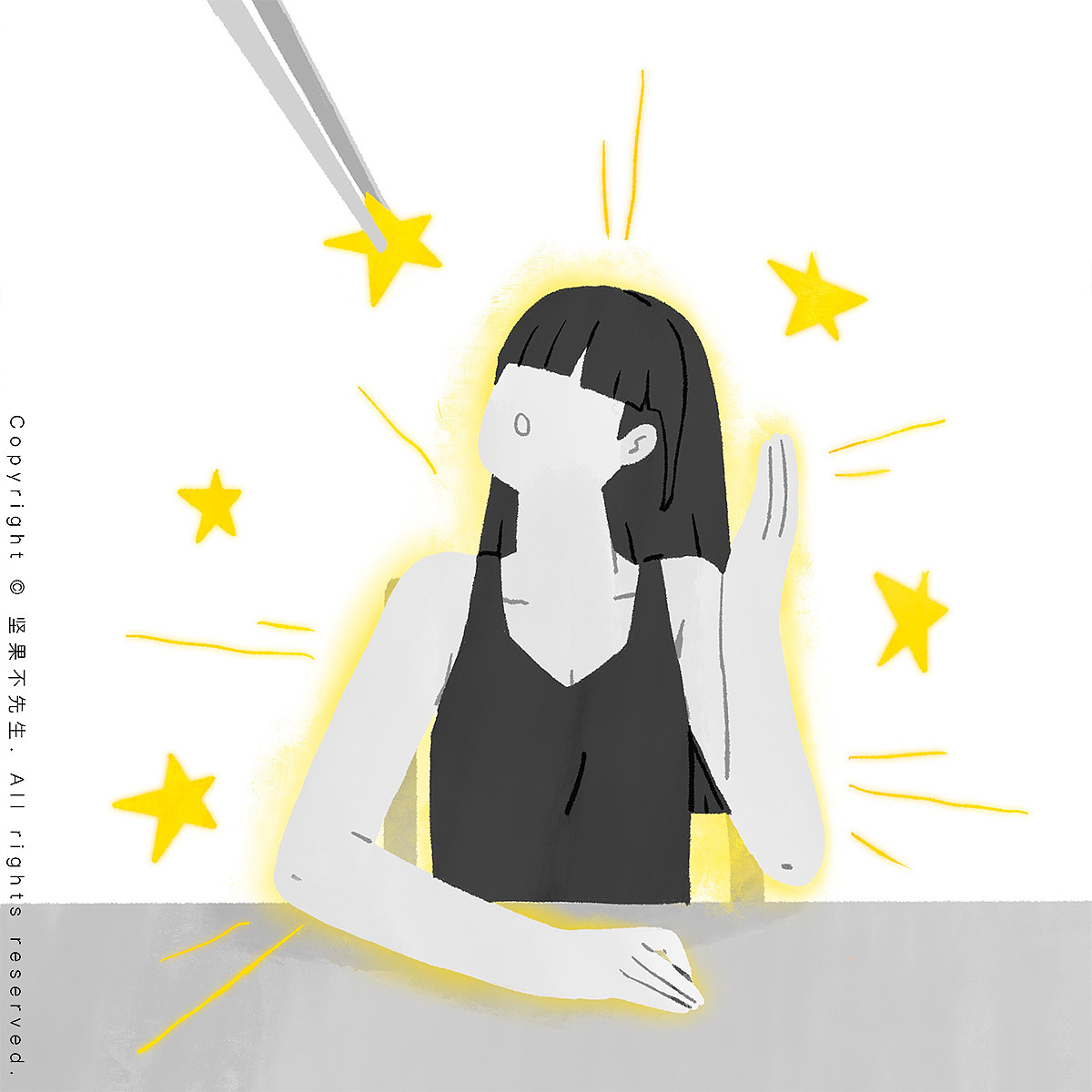 还给夜空｜漫画诗（图ZMjkxNzgzMzI0） - 短篇/格漫 - 站酷设计师坚果不先生原创素材 - 站酷ZCOOL