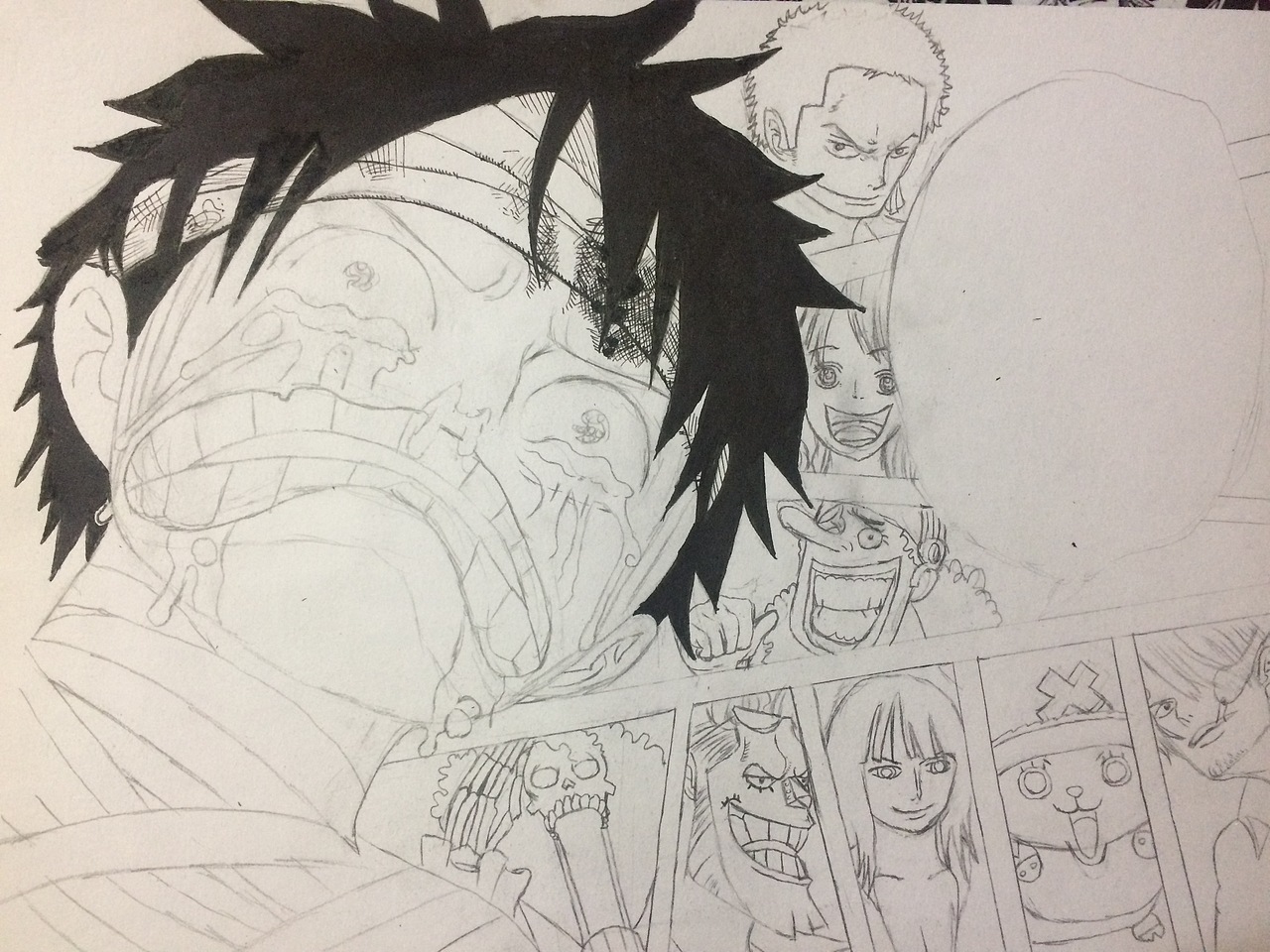 海贼王路飞，我还有伙伴们（图ZOTMxNTIwOTY=） - 单幅漫画 - 站酷设计师神鹰王冠522原创素材 - 站酷ZCOOL