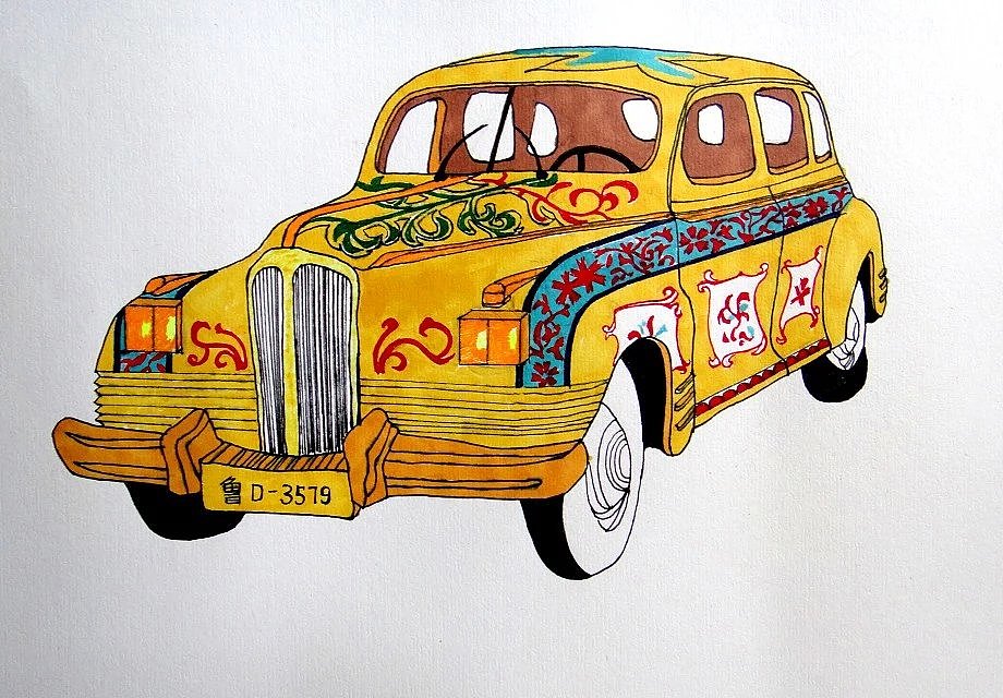 涂装在小汽车上的小创意