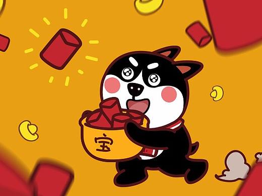 【汪】微信表情 ▏动力狗新春表情旺旺旺~