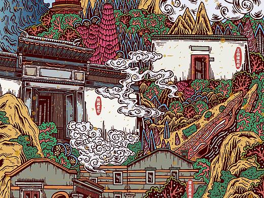 旅游与文化插画海报