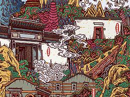 国潮风插画