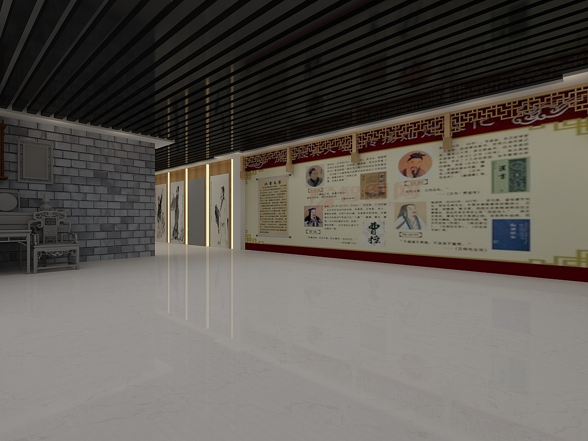 校史馆 设计效果图 3d设计 展厅 展馆设计（图ZMTg2MjEyMTI0） - 建筑/空间 - 站酷设计师云迪vind原创素材 - 站酷ZCOOL